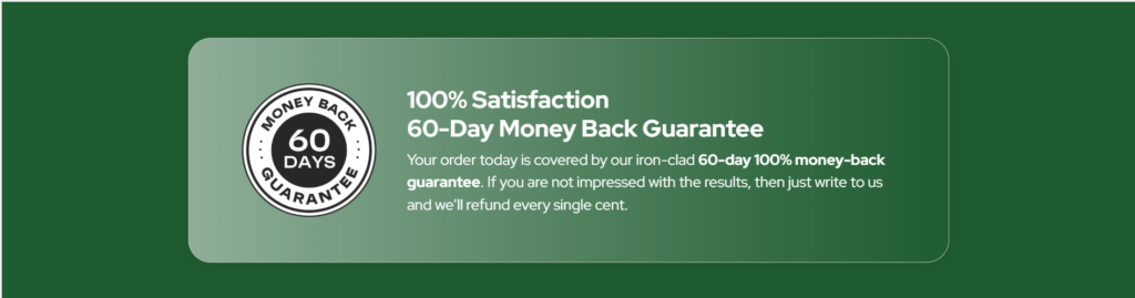 money back guarantee